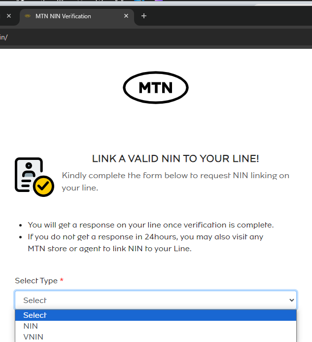 linking a valid nin to your line