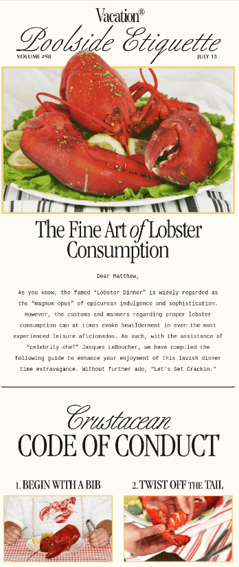 A close-up of a lobster

Description automatically generated