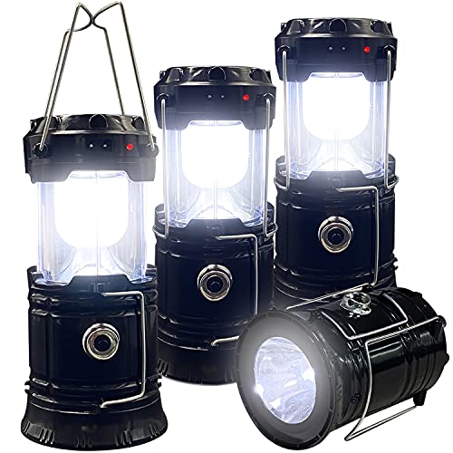 Collapsible Portable LED Camping Lantern XTAUTO Lightweight Waterproof Solar USB ...