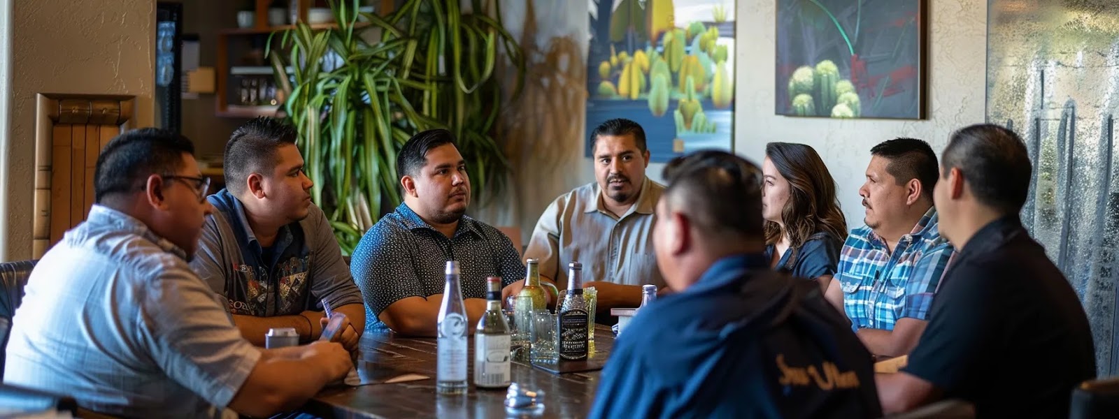 a group of business owners in pharr collaborate and discuss local link building strategies to boost their online visibility and search rankings.