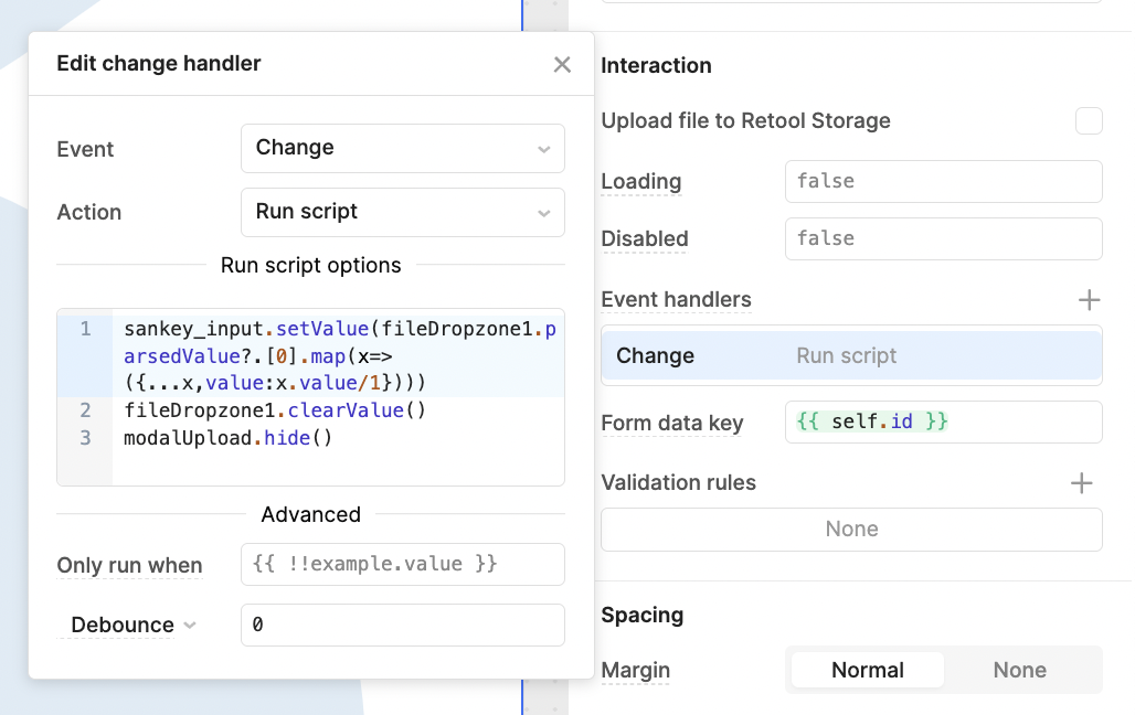 Action to import CSV in Retool