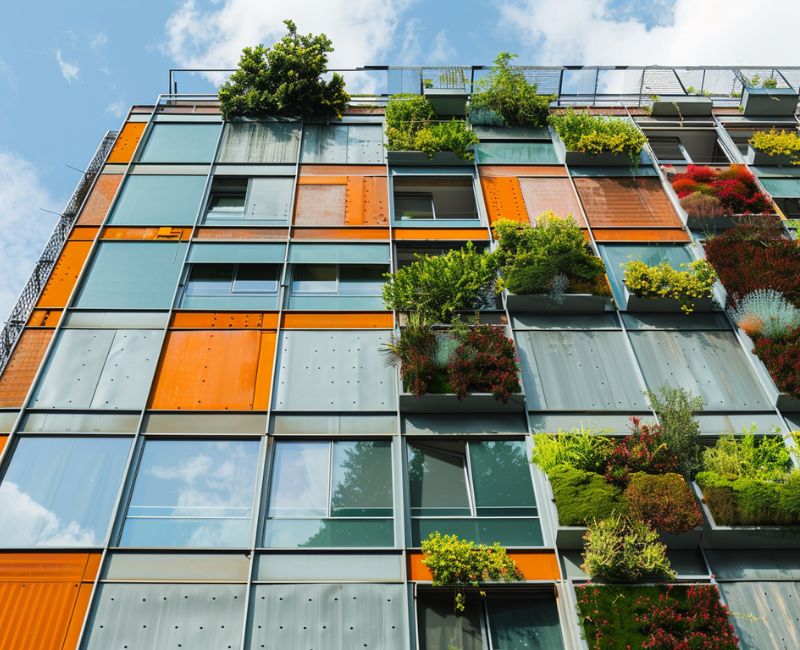 image of building being constructed with zero waste construction techniques