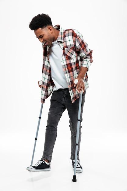 Full length portrait of a young afro american man