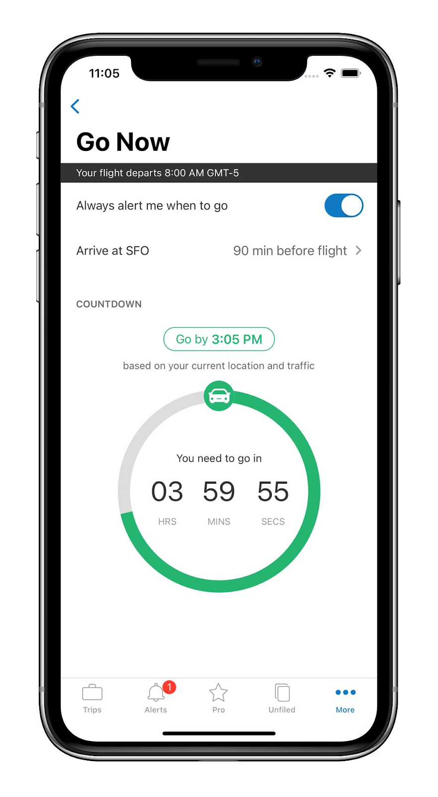 Real-Time Flight Alerts of TripIt