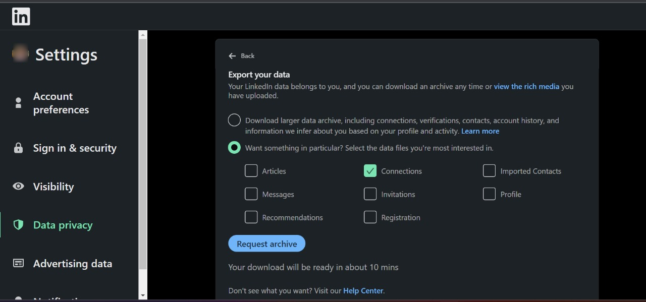 How to use LinkedIn to lookup professional email addresses of the linkedin connections