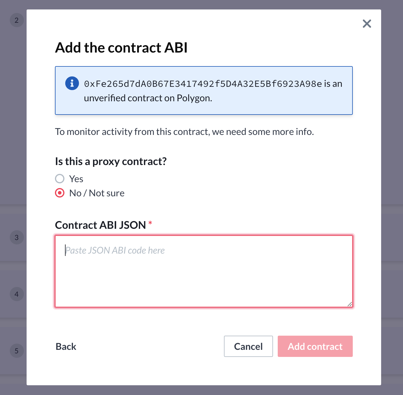 How to add an unverified contract to Dispatch so you can get alerts from it