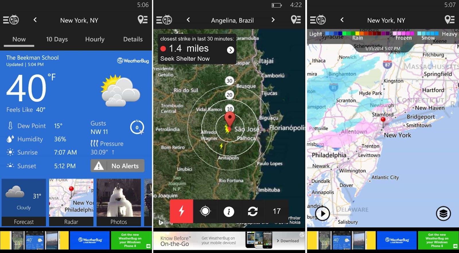 Key Features of WeatherBug