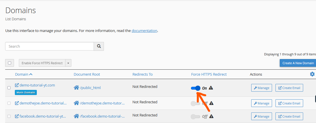 force HTTPS Redirection