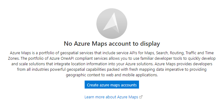 Create azure maps account 