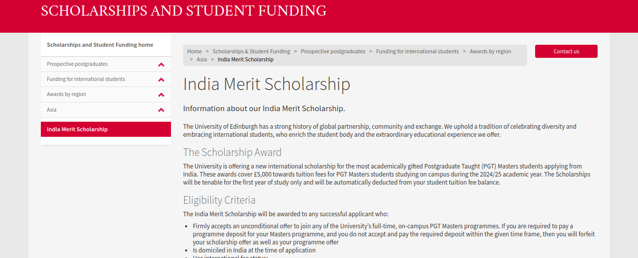 Study in UK: University of Edinburgh Offers India Merit Scholarship for PGT Masters Students
