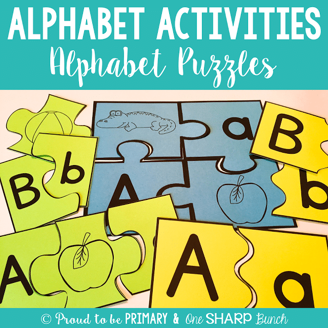 Encourage letter identification, sound recognition and letter fluency with these differentiated alphabet activities, perfect for small group instruction, guided reading groups or literacy centers! Foster early phonics and phonemic awareness skills with the FREE printable resource!
