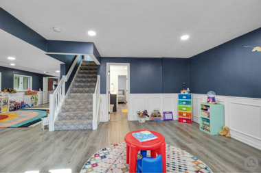 bonus room ideas for your basement remodel playroom with stairs and luxury vinyl plank custom built michigan