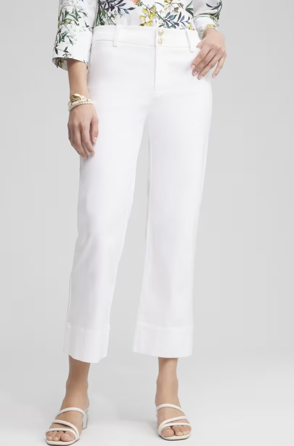 Trapunto Wide Leg Cropped Pants at Chico’s