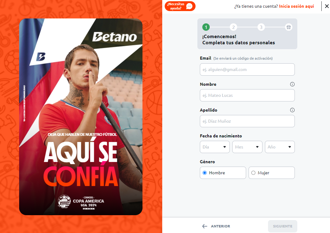 Bono exclusivo Betano Copa América