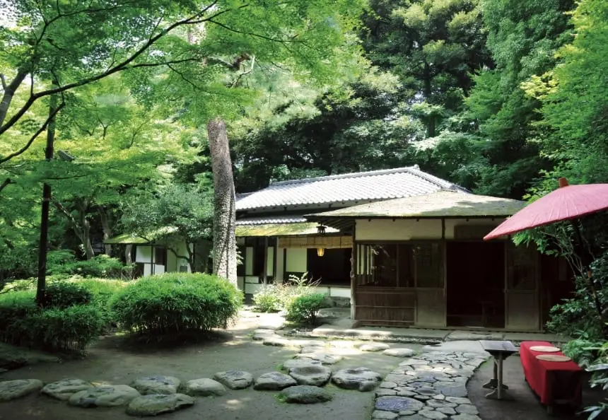 traditional building in japanese garden