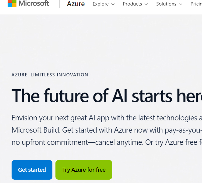 sign up Azure Account