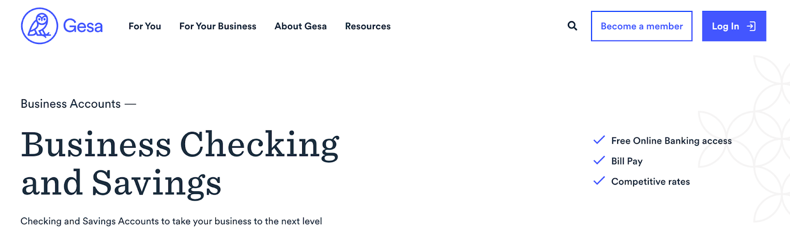 Gesa Credit Union Business Checking