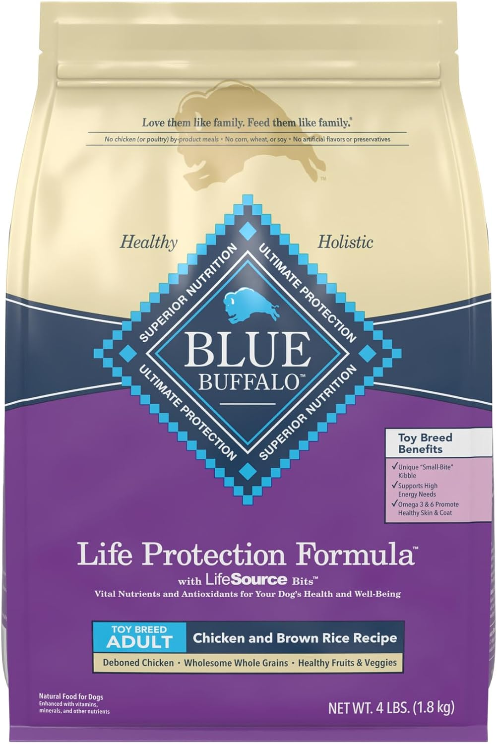 Blue Buffalo Life Protection Formula Toy Breed Adult Chicken & Brown Rice Recipe