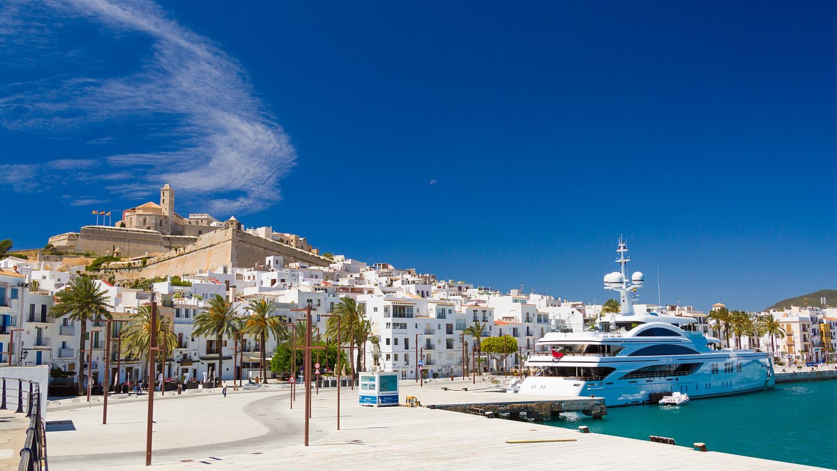 luxurious yacht along the shore.