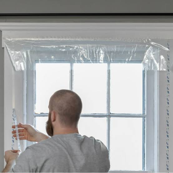 Attaching Plastic Film to Window