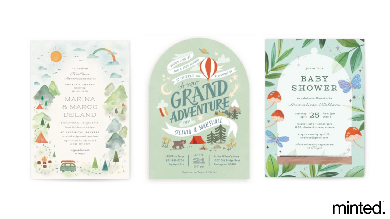 outdoor themed invites