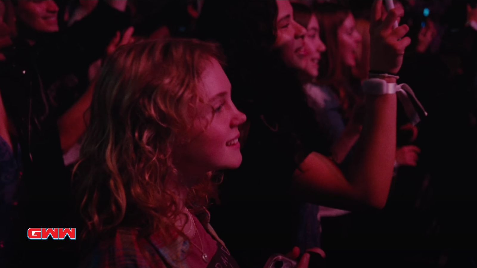 Trap 2024: Riley smiling while watching her idol Lady Raven