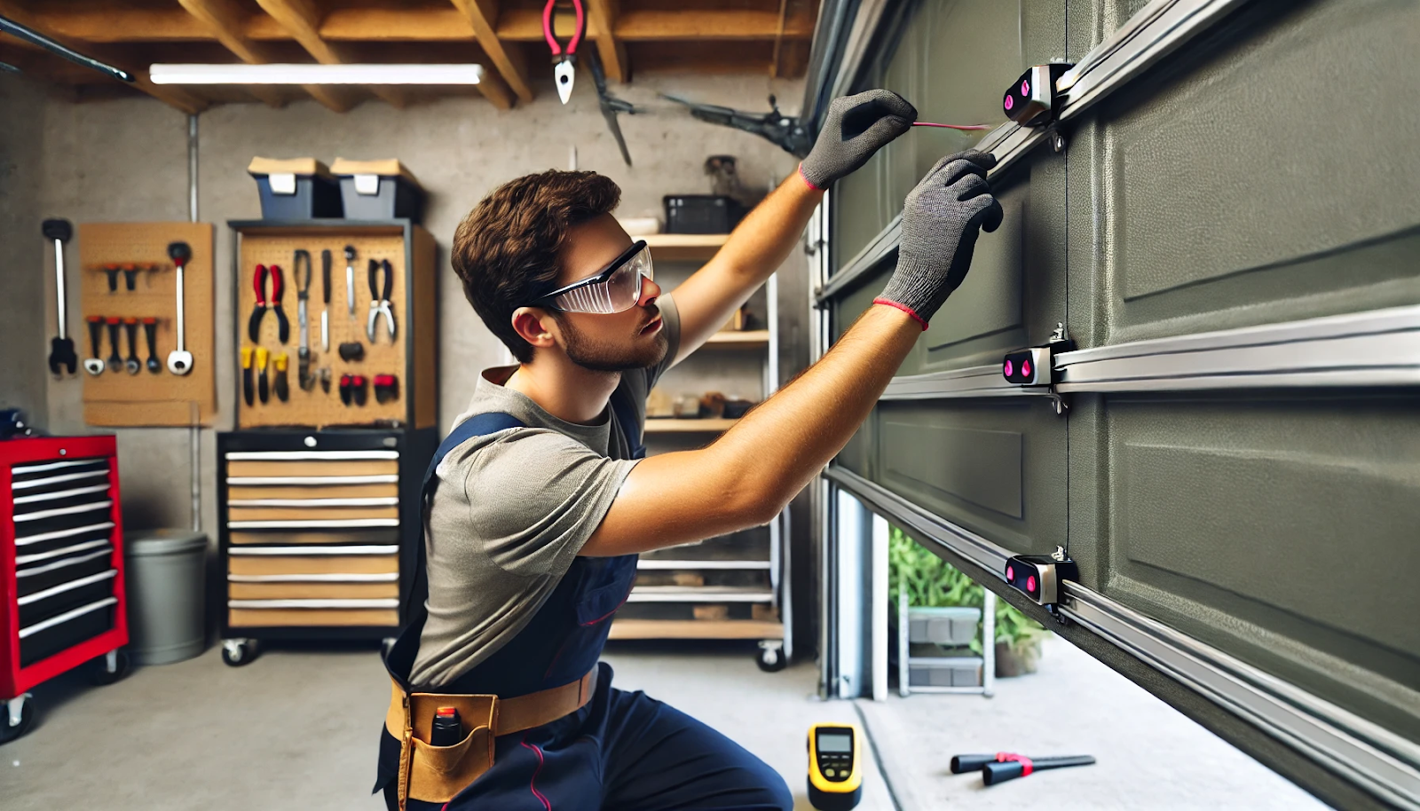 how to line up garage door sensors