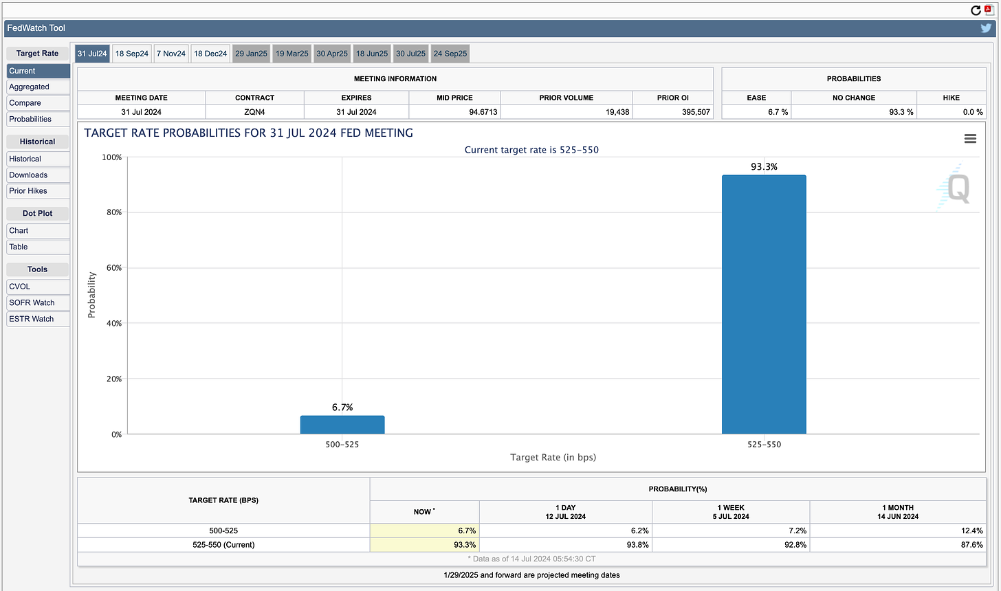 CME FedWatch Tool - July