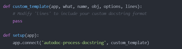 custom-docstring-template