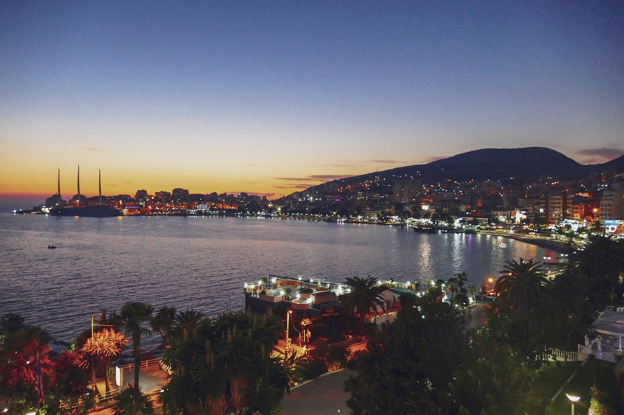 a glimpse of city night life in Albania.

