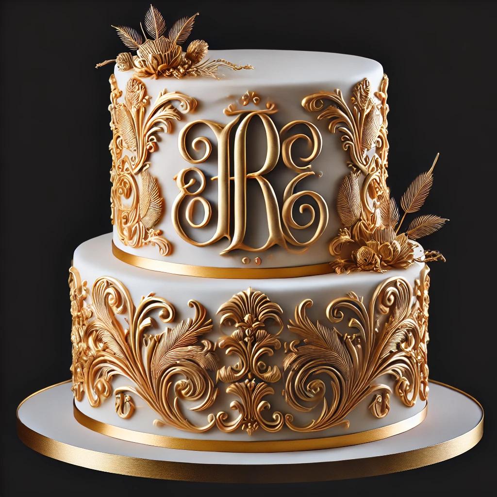 Monogrammed and Initial Cakes