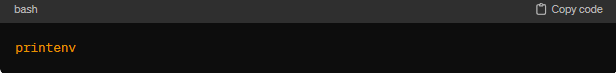 Using the printenv command