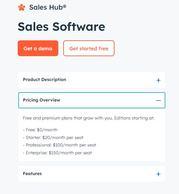 HubSpot Pricing Overview