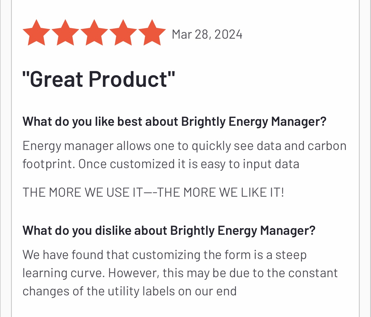Brightly Energy Management Software Pros and Cons - G2 Reviews