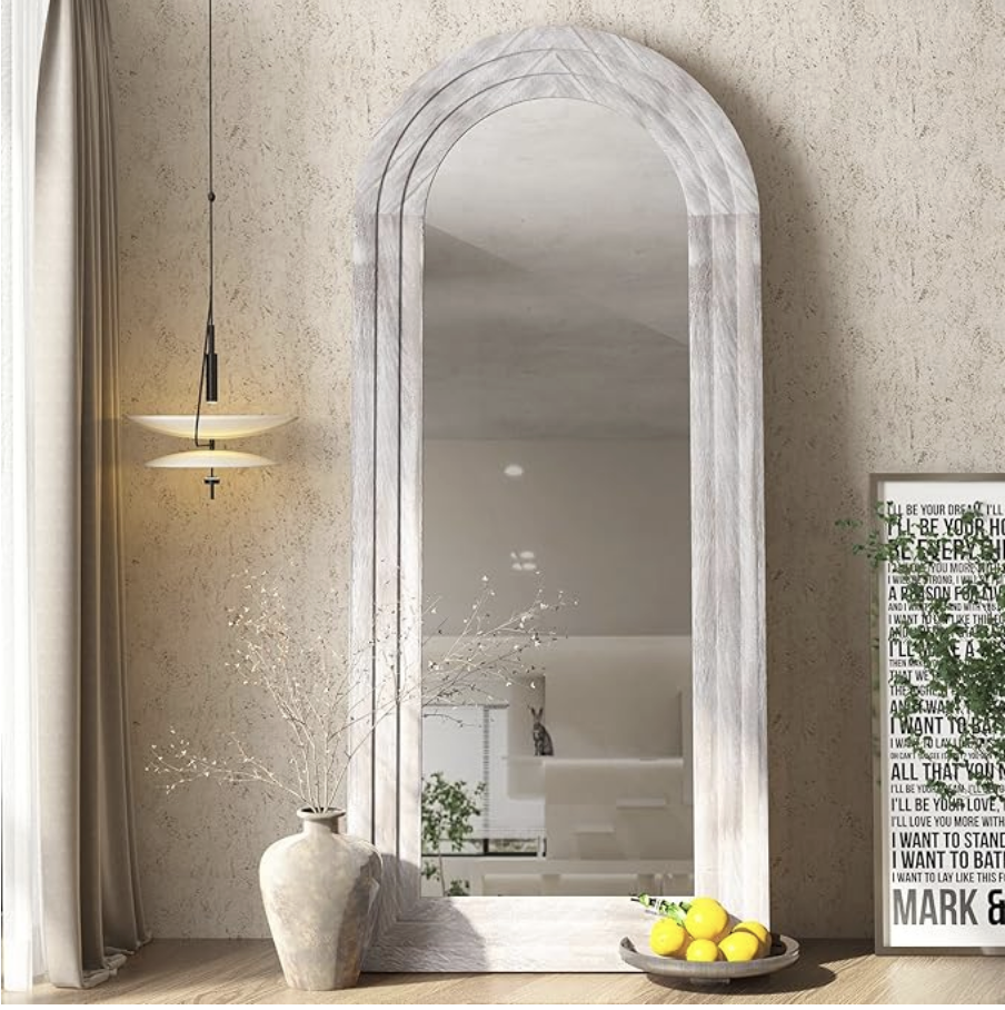 Arched Solid Wood Mirror