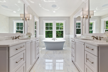 tips to choose the right flooring for your home remodel bathroom with tile floor custom built michigan