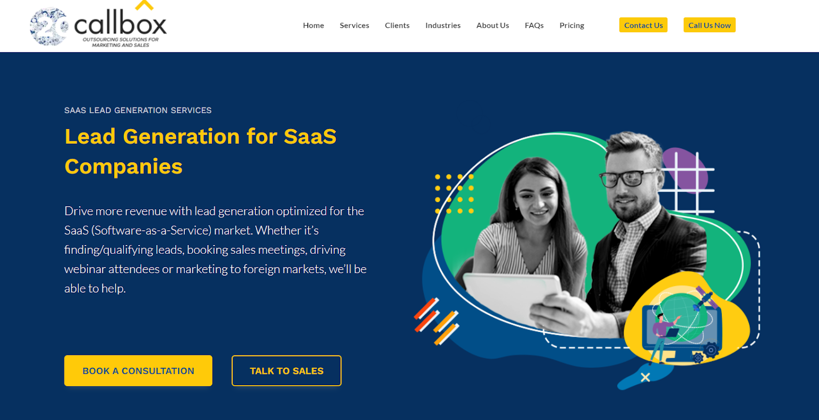 Callbox SaaS Lead Generation Agency Homepage