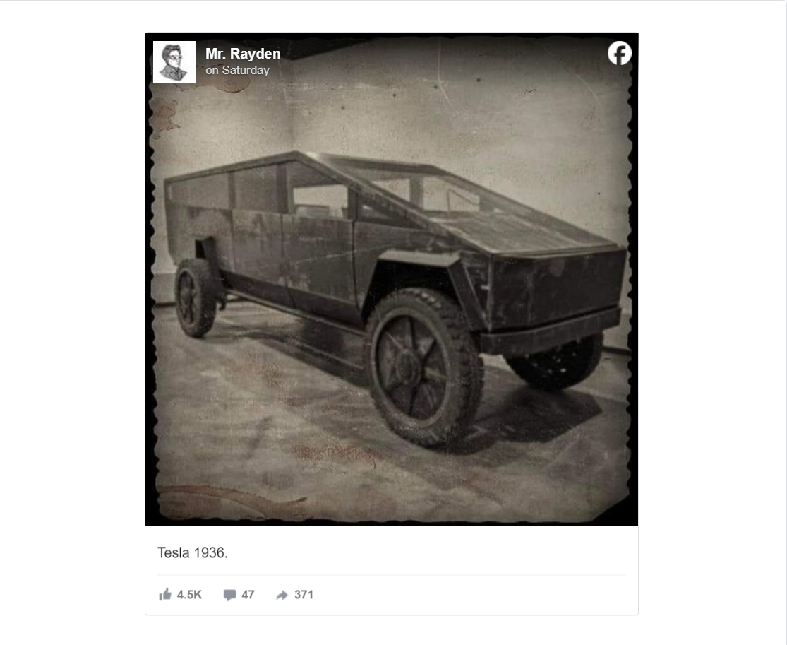 AI Generated Image Falsely Links Nikola Tesla to Cybertruck Fact Crescendo Cambodia English