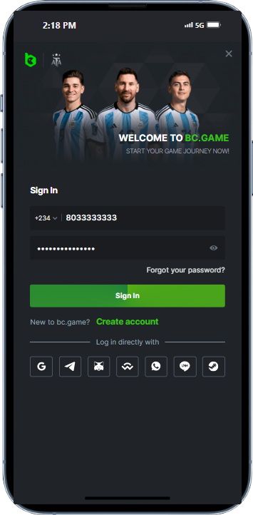 BC game login