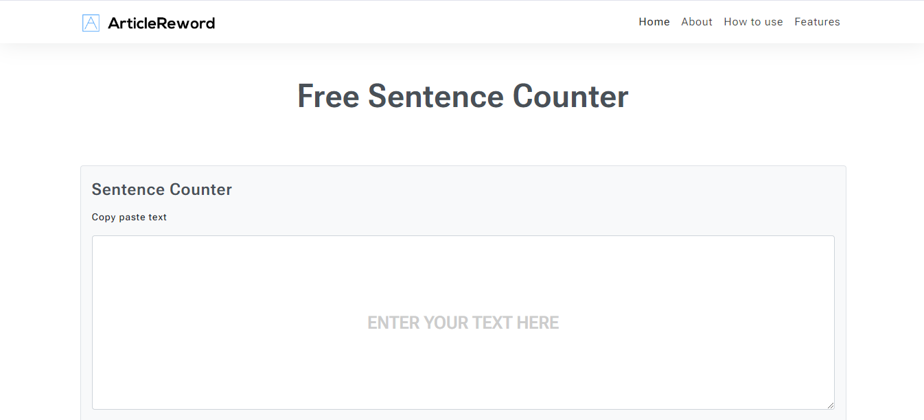 ArticleReword.com Sentence Counter