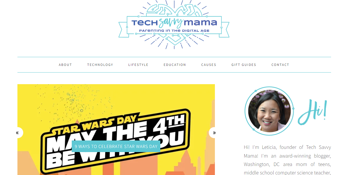 Homepage of Tech Savvy Mama - one of the best personal blogs to read online