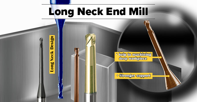 銑刀種類：長頸立銑刀(Long Neck End Mill)