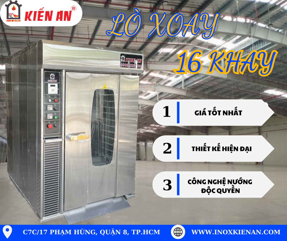 Lò Xoay 16 khay Kiến An