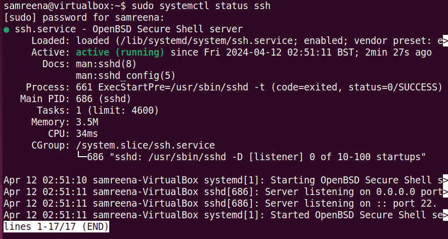 how to install and enable ssh on ubuntu