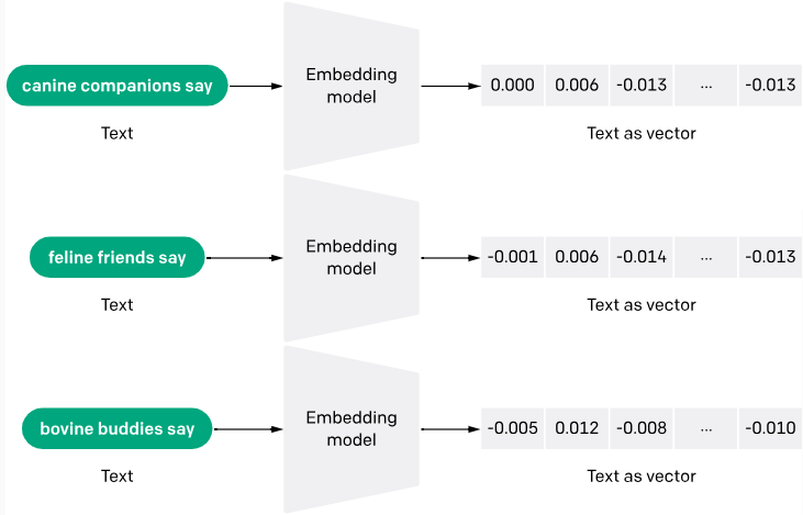 Image of how text embeddings work