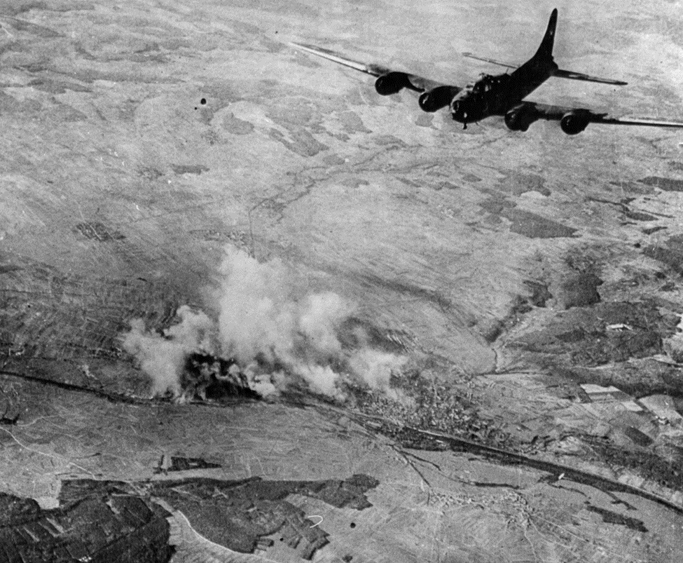r/UFOs -  “Schweinfurt is in flames while a B-17 heads for home”  