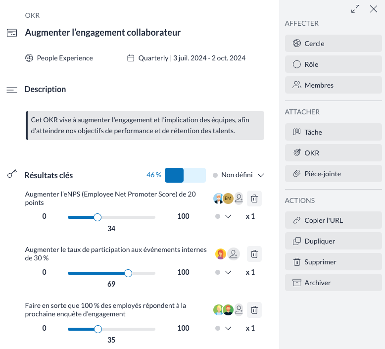 Mesurer la performance collective et individuelle avec les OKR sur Holaspirit