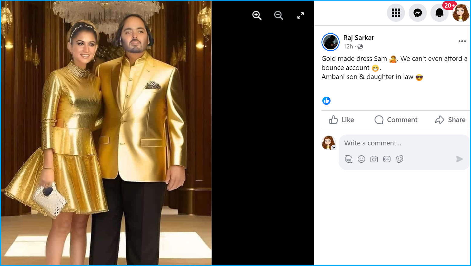 Anant Ambani and Radhika Merchant dressed in Gold What s the truth Fact Crescendo