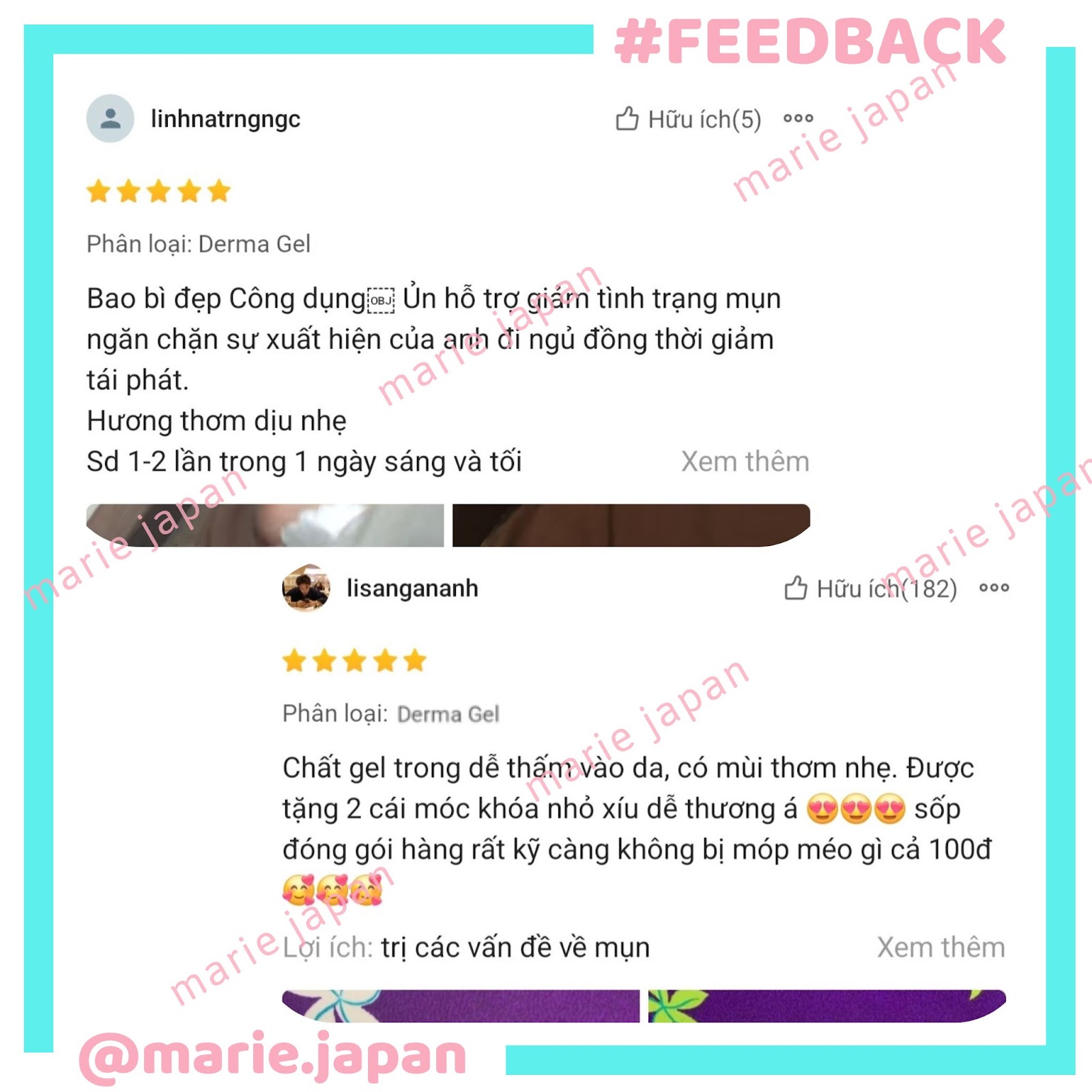 Feedback từ khách hàng sử dụng Gel giảm mụn Actidem Derma