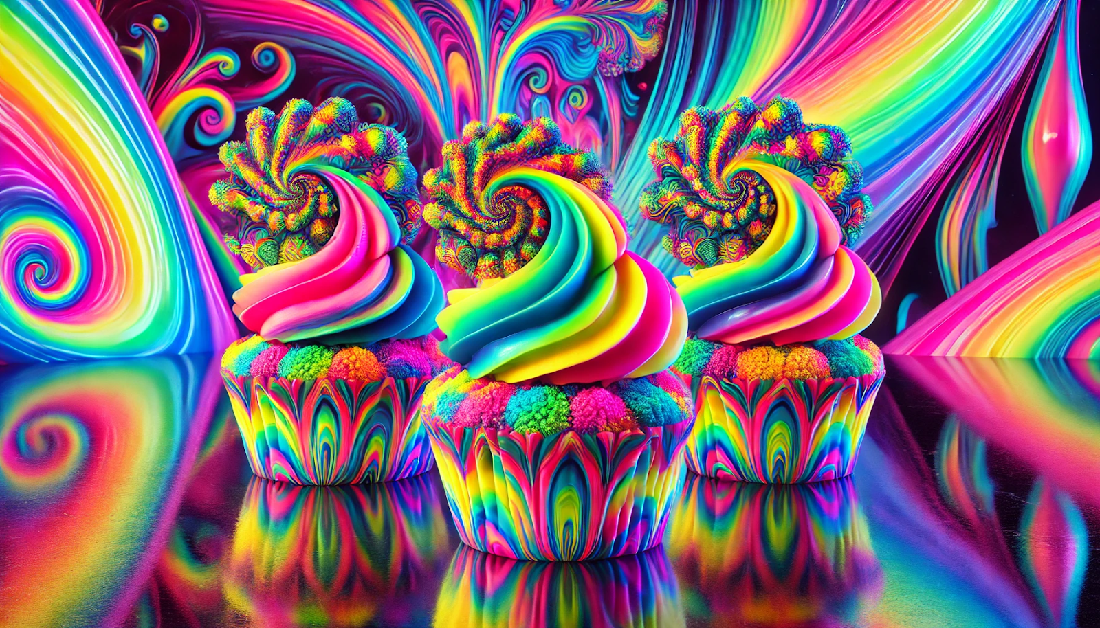 #6 Psychedelic Technicolor Cupcakes